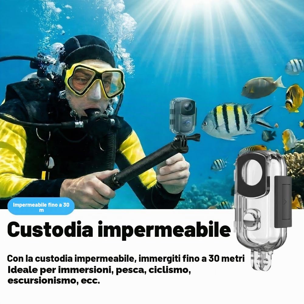 4K - Telecamera corpo 4K con tracciamento audio e video, impermeabile, magnetica e con clip a 360°, batteria da 120 minuti per ciclismo, passeggiate con animali (4K-P-64G)