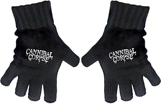 Cannibal Corpse Logo Knit Gloves One Size Black