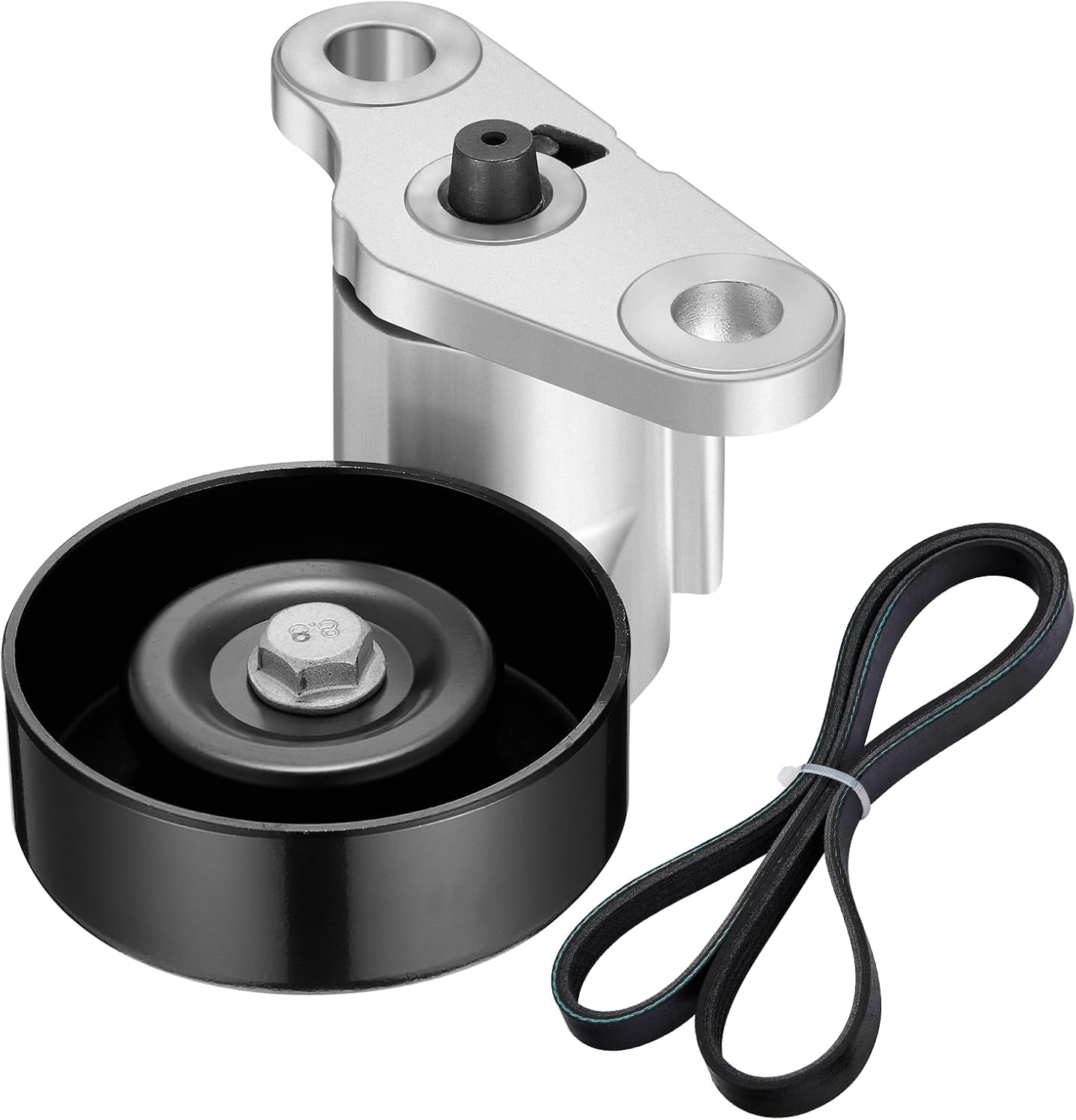 BDFHYK 90K-38159 Belt Tensioner Assembly with Pulley Compatible with Tahoe Yukon Escalade Avalanche 2002-2008 Replaces# ACK040378HD