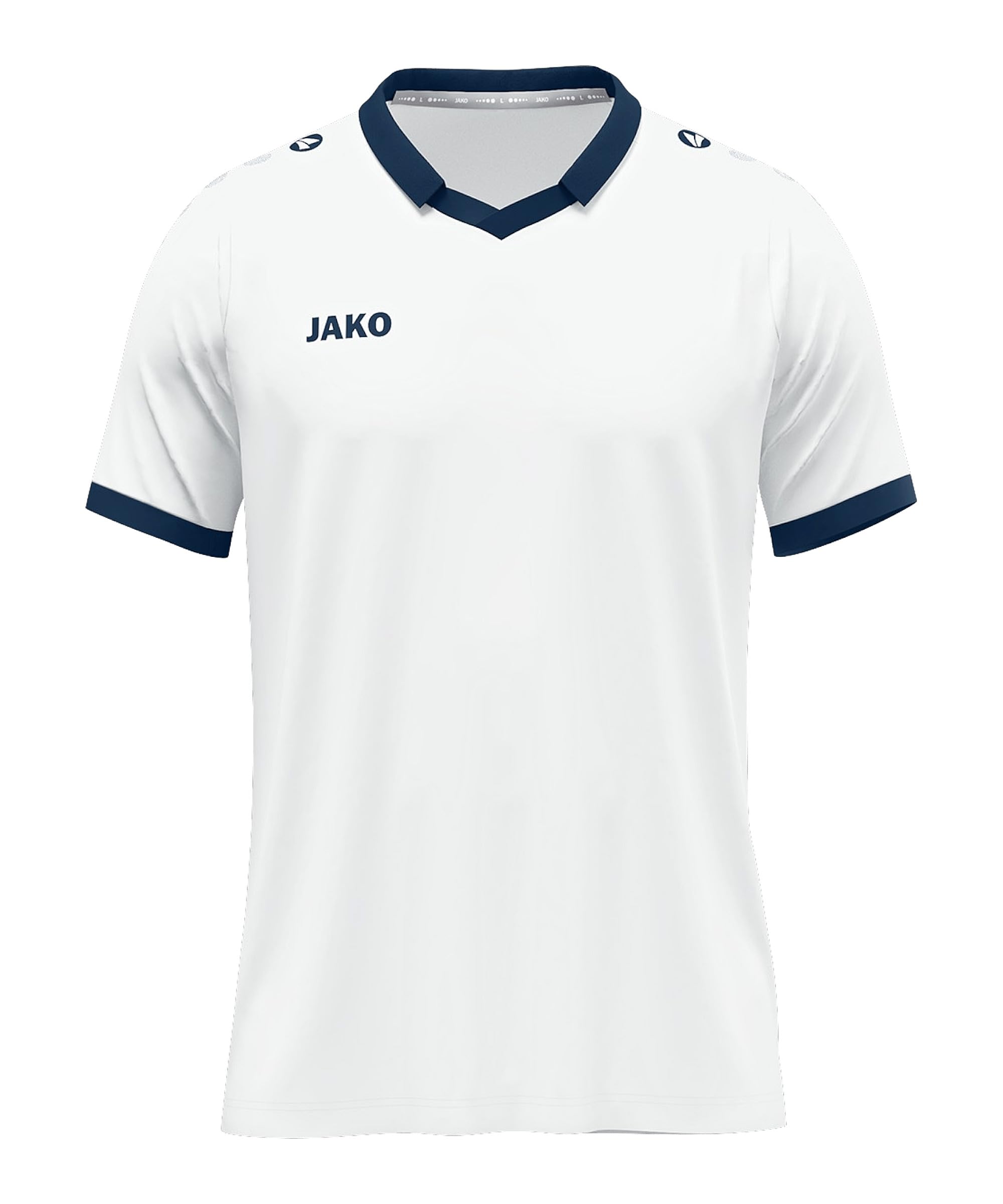 JAKO Unisex Glory Short Sleeve Jersey, White/Navy, XL
