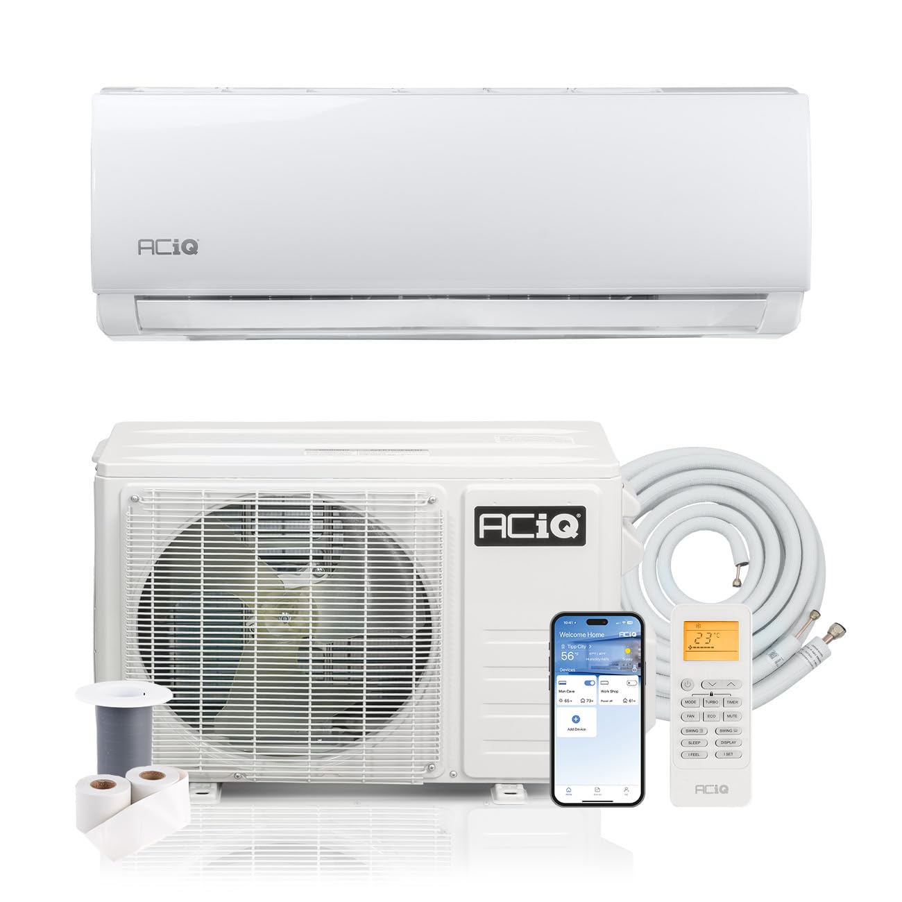 ACiQ Essentials 9000 BTU Ductless Mini Split AC and Heating System