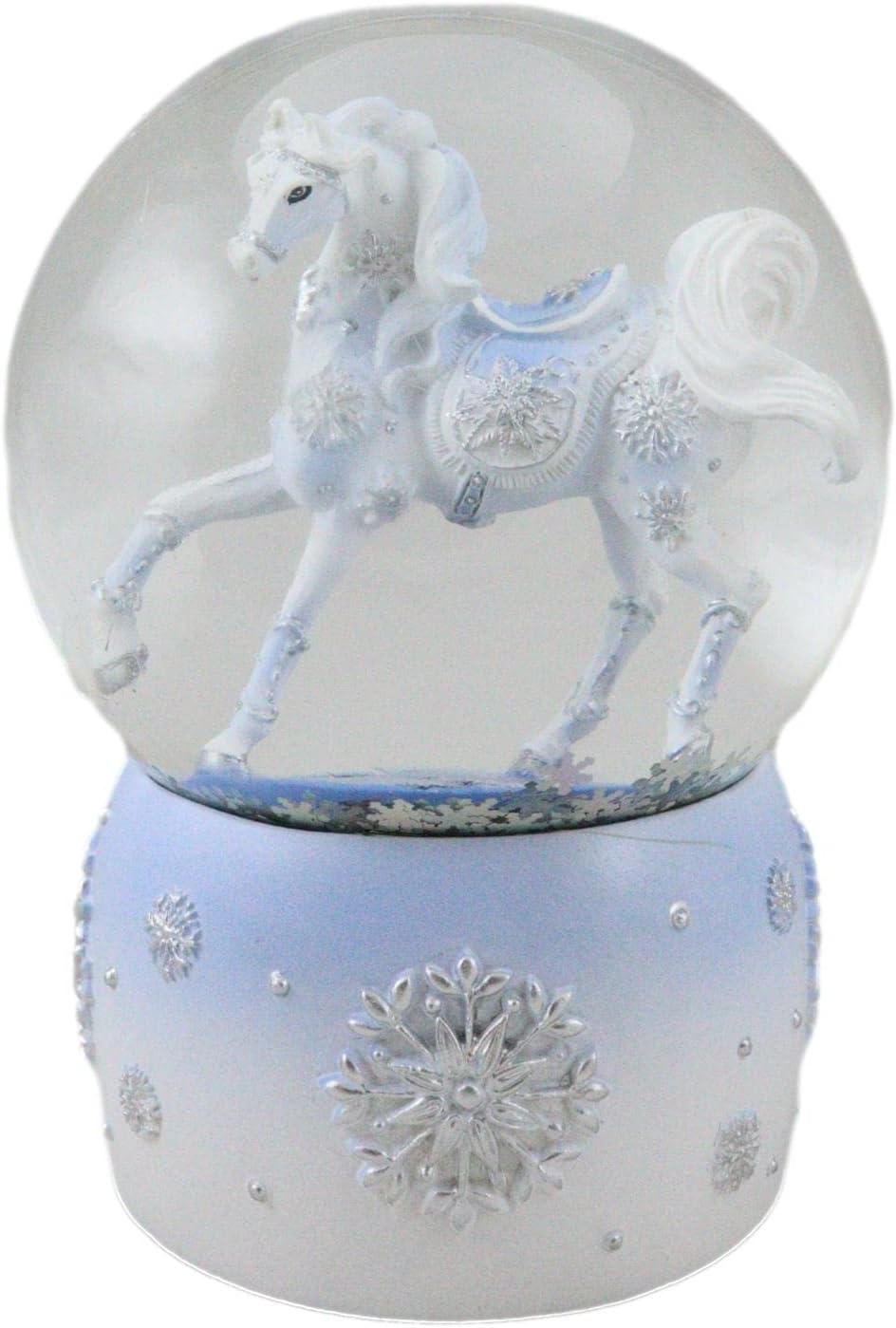 Ebros Gift Trail of Painted Ponies Western Christmas Frozen Winter Snow Crystal Horse Glitter Water Globe 5.25" Tall Farmhouse Ranch Cabin Country Snow Globes Collectible Figurine