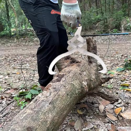 Lwuey Handpackzange, Packzange Handhebehaken Sappie Holzgreifer Holzpackzange Schleppzange Forstzange Holzzange Holzklauenhaken Ergonomisches Griff Forst Werkzeuge Zubehör Outdoor Lagerfeuer Kamin