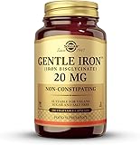 Solgar Gentle Iron - Ideal for Sensitive StomachsRed Blood Cell Supplement, , Non Constipating & GMO, Vegan, Gluten & Dairy Free, Kosher - 180 Servings, Unflavored, 180 Count 180 Count (Pack of 1) Iron