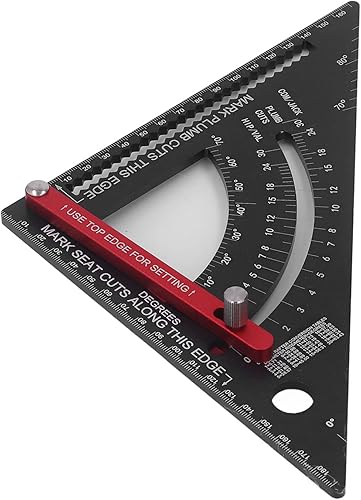 Miniatura 6 de Triángulo regla carpintero cuadrado herramienta de diseño goniómetro de precisión medición ángulo de posicionamiento ajustable carpintero