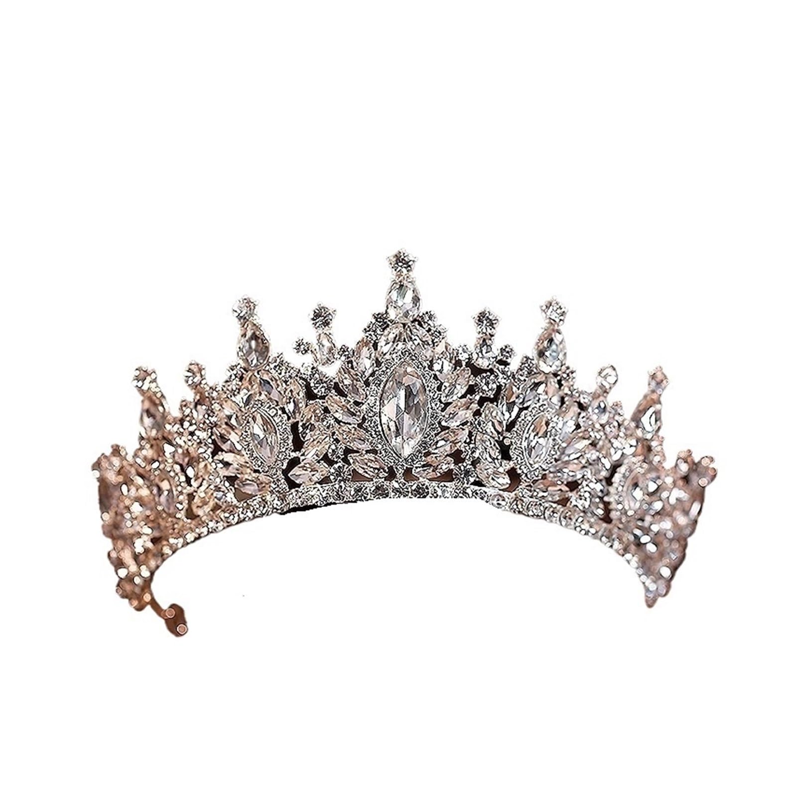 Corona di tiara cristallo con grande goccia d'acqua per Matrimonio Ballo