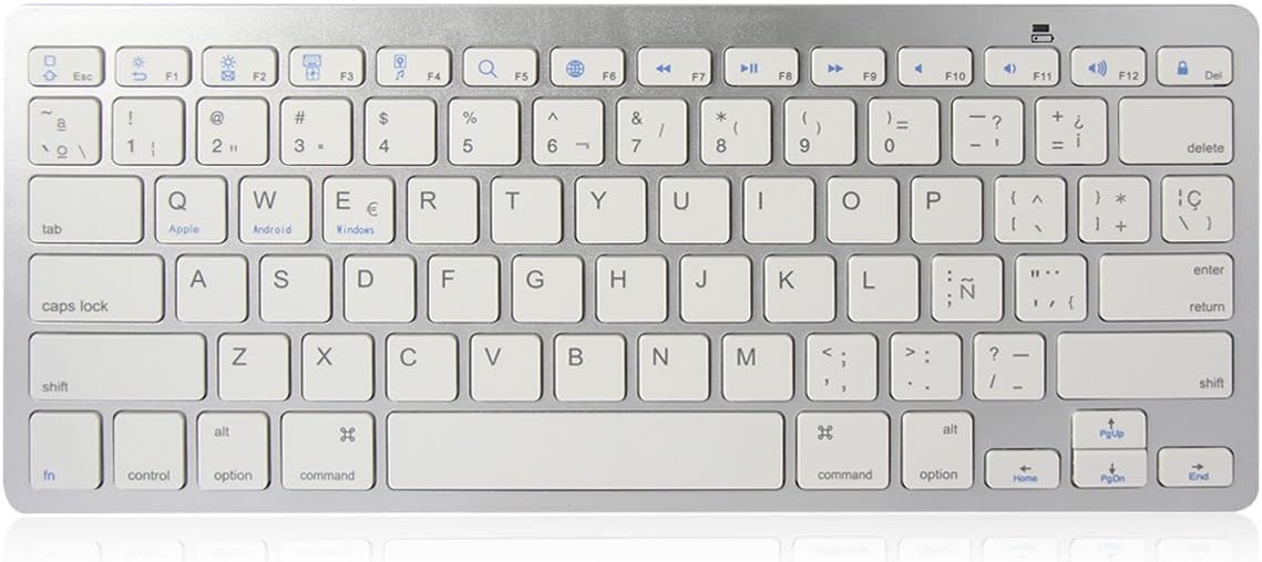Siriwa Universal Mini Wireless Keyboard for iOS / Android / Windows-Spanish layout