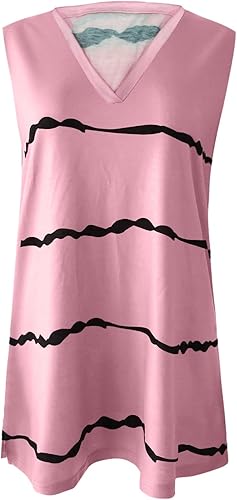 Miniatura 6 de Camisetas sin mangas para mujer, talla grande, camisola, camiseta sin mangas con vuelo, camiseta tipo túnica, camisola, chaleco fruncido, tops de