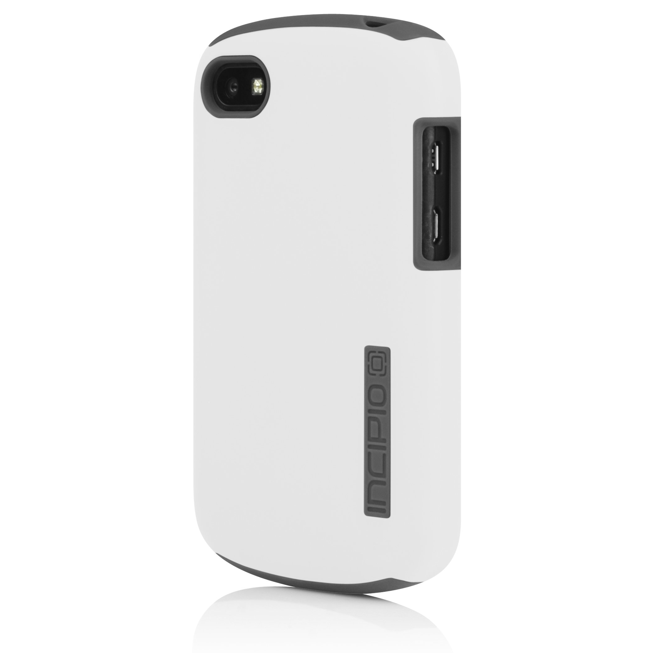Incipio BB-1031 DualPro Case for BlackBerry Q10-1 Pack - Retail Packaging - White/Gray