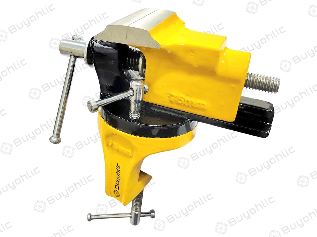 Buyohlic Professional Portable Baby Bench Vice – 360° Swivel Clamping Vise with Revolving Base (2" Inch I 50 mm)