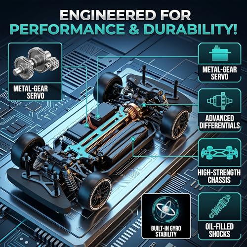 Image of TheLittleOnes 4x4 Rc Drifting Car - Rc Drift Cars High Speed Remote Control Drift Car 2.4GHz Remote Control Drift Stunt Off Road Cars 360 Rotation Toys For Kids & Adults Boys & Girls [LightStorm X]