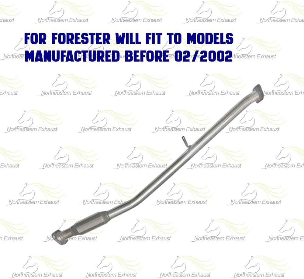 Exhaust Resonator Pipe Compatible with Subaru Forester 1999-2002 2.5L | Stainless Steel | Northeastern Exhaust | Includes Gaskets, Hanger and Bolt Kit | Direct-Fit Replacement