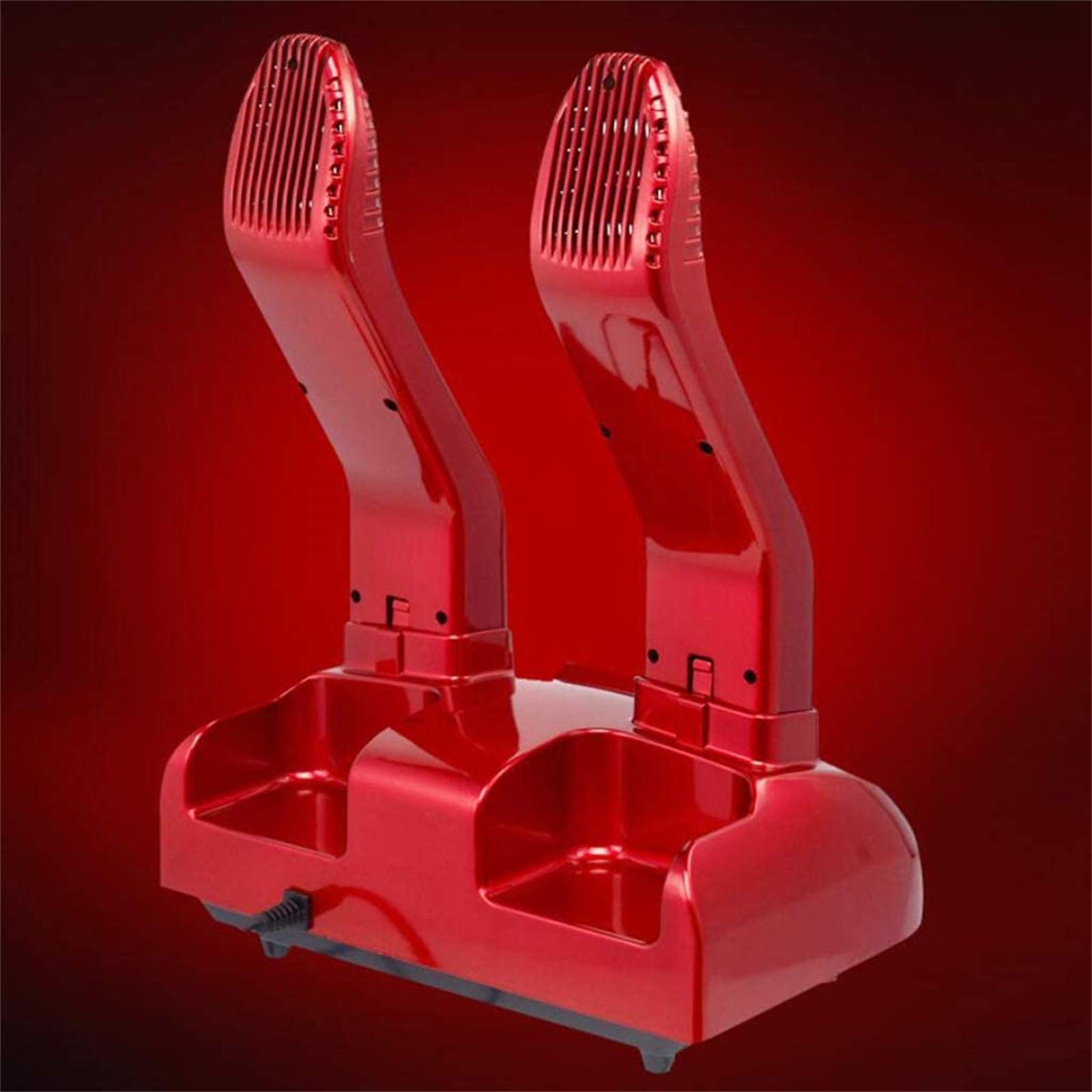 Asciugascarpe, asciuga Scarponi Timer Asciuga Guanti Scaldascarponi ad Aria forzata Portatile Regolabile Rack-Rosso Meccanico 29x22.5x41.5cm(11x9x16inch) (Rosso Intelligente)