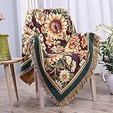 Judy Dre am American Retro Throw Blankets 100% Cotton Woven Tassels Tapestry Double Side Flowers Cou