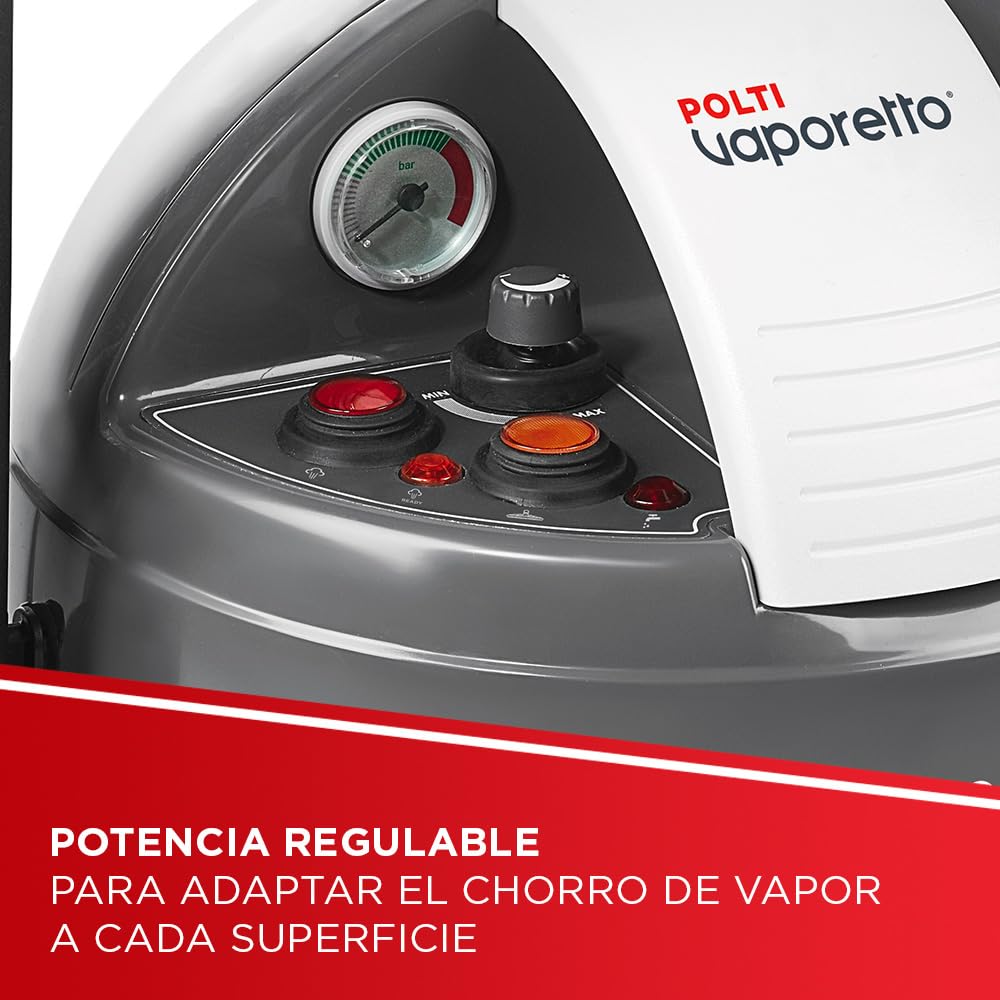 Polti Vaporetto Eco Pro 3.0 con 20 Ampollas Kalstop Antical, Limpiador a Vapor con Caldera y Tapón de Seguridad, 2000 W, Depósito 2 L, 9 Accesorios, Fabricado en Italia, Gris