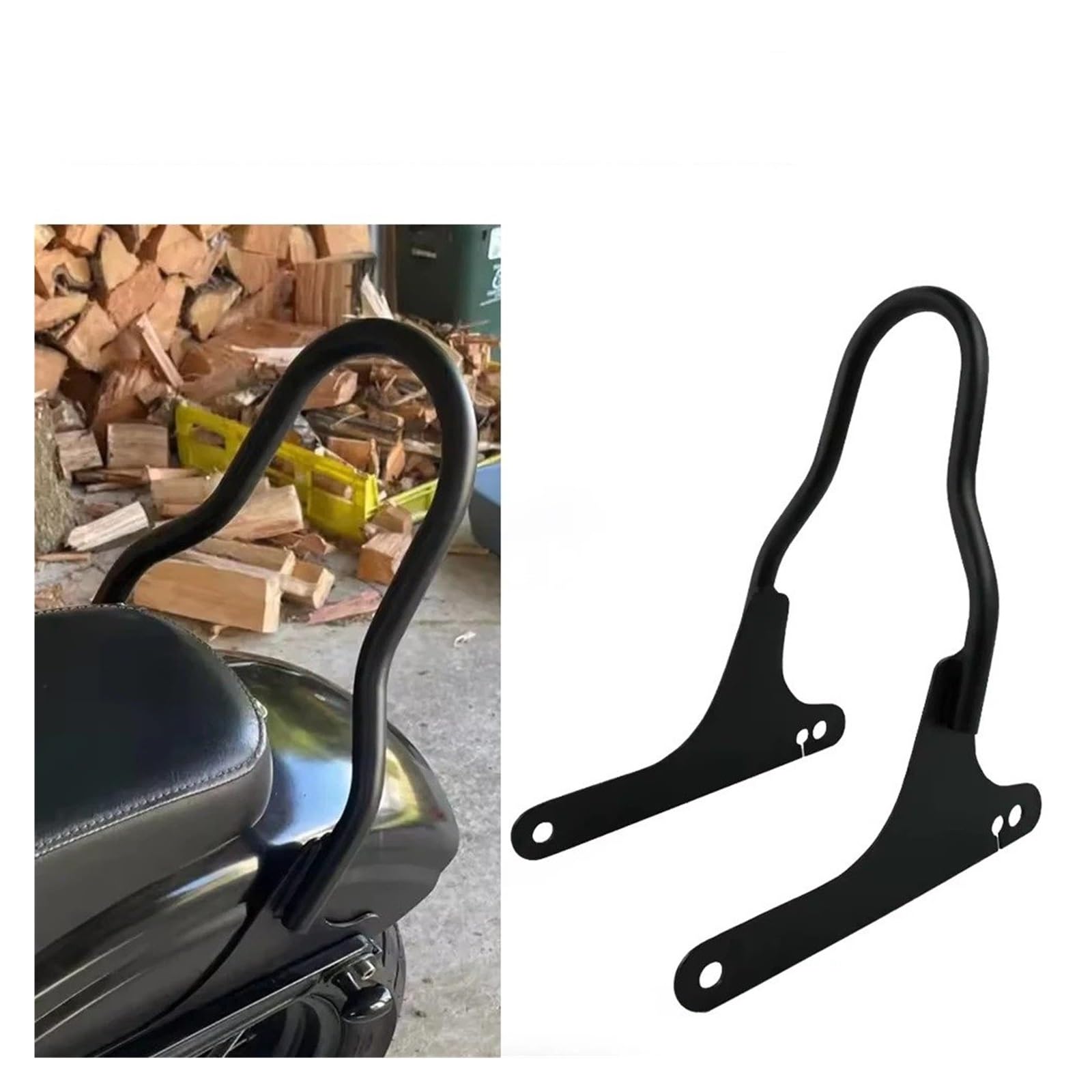 Portaequipajes Motocicleta Respaldo Vertical Pasajero Motocicleta Barra Sissy para Dyna Street Bob, para Low Rider, para Fat Bob, para Super Glide 2006-17 Soporte Equipaje Motocicleta