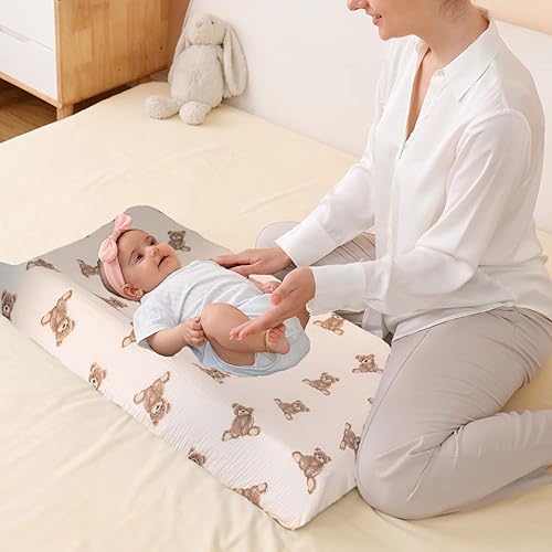 Miniatura 2 de Little Jump Funda para cambiador de muselina para bebés, niñas y niños, 100% algodón, suave, transpirable, funda para cambiador de pañales para