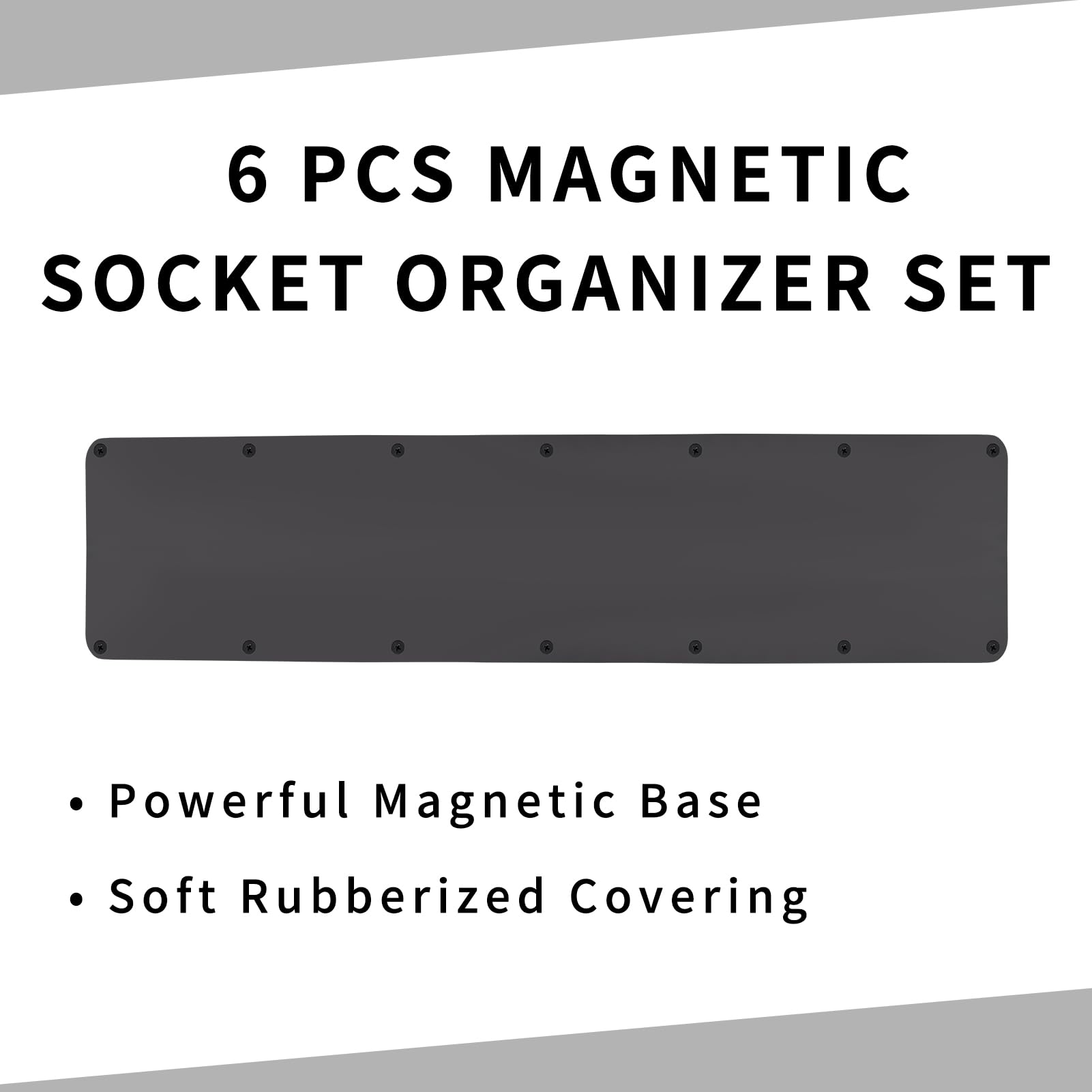 Juego De 6 Soportes Magnéticos Para Dados - Organizador 1/4, 3/8, 1/2 Pulgada Métrica Y SAE - HORUSDY