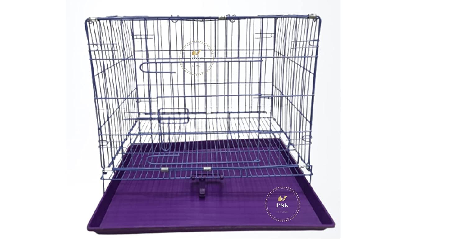 PSK PET MART 18 inch Dog Cage Powder Coated Rust Proof Metal Folding Kennel for Large Size Dogs for Adults (Purple) (B0C5CZZVBV) Amazon Price History, Amazon Price Tracker