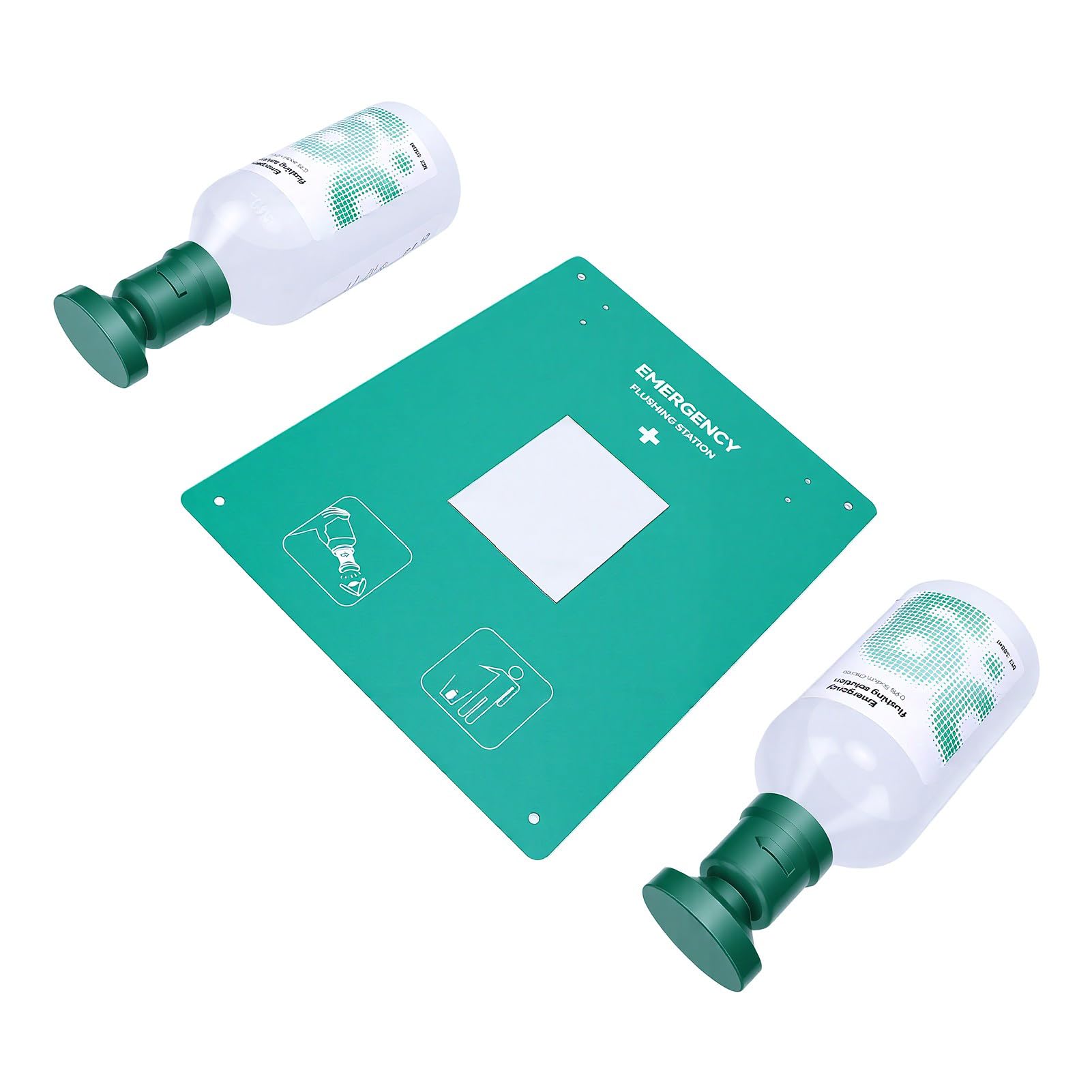 Sorandy Station de Rinçage Oculaire D'urgence avec 2 Bouteilles de 32 Oz