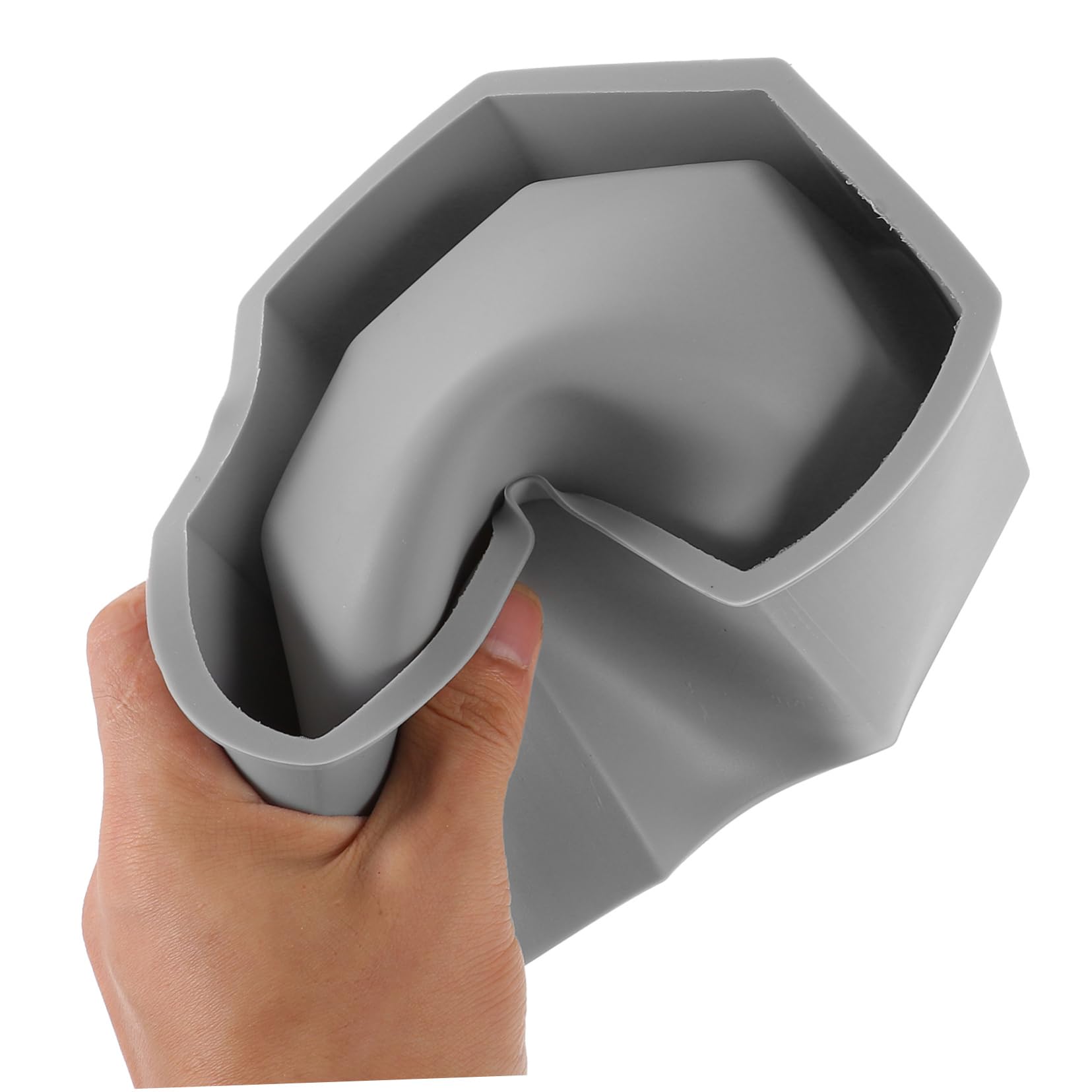 POPETPOP Lot De 5 Moules Hexagonaux en Silicone pour Pots De Fleurs Faits Maison 5561 Gris - Moules pour Bols À Fondant pour Jardinières À Lettres À en