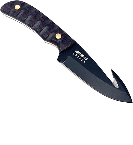 Miniatura 2 de BUCKNBEAR KNIVES Cuchillo cazador GutHook 440C mango de acero inoxidable G10