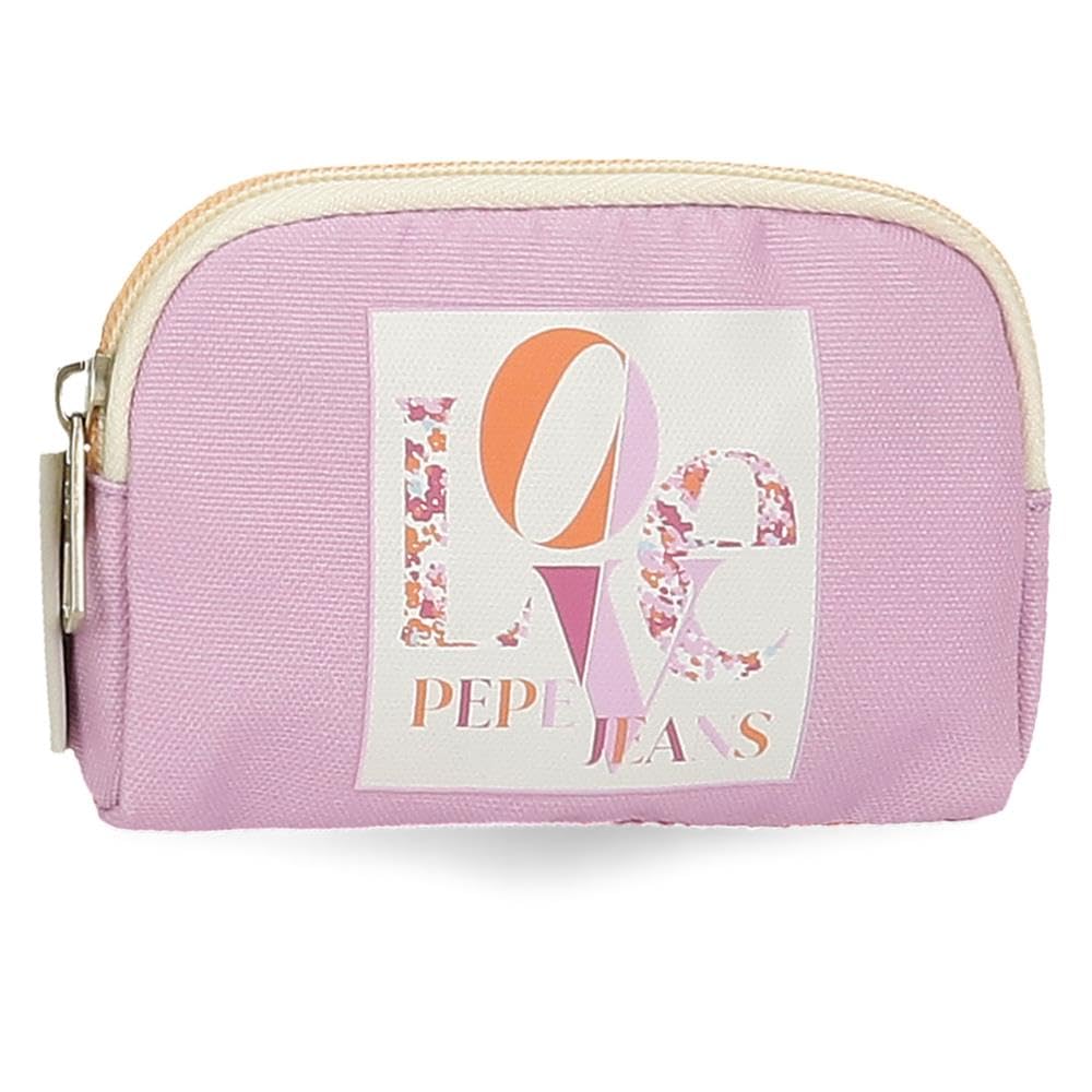 Pepe Jeans Sandra School Pencil Case, Size Carry in Backpack, Postcard or Bag by Joumma Bags, Pink, Purse
