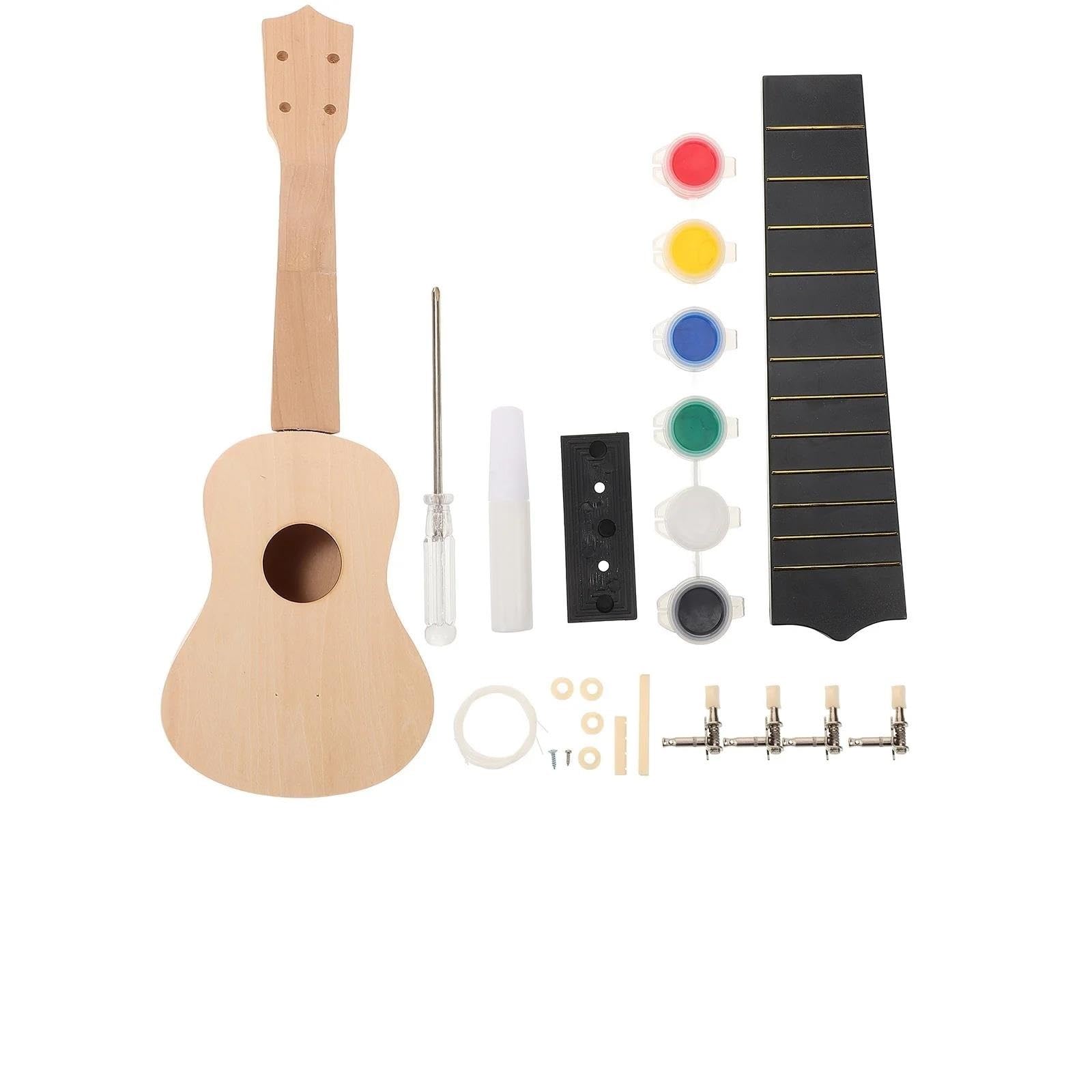 Zestawy Ukulele Niepomalowany Drewniany Instrument Muzyczny Ręcznie Robiony Zestaw Do Montażu Ukulele