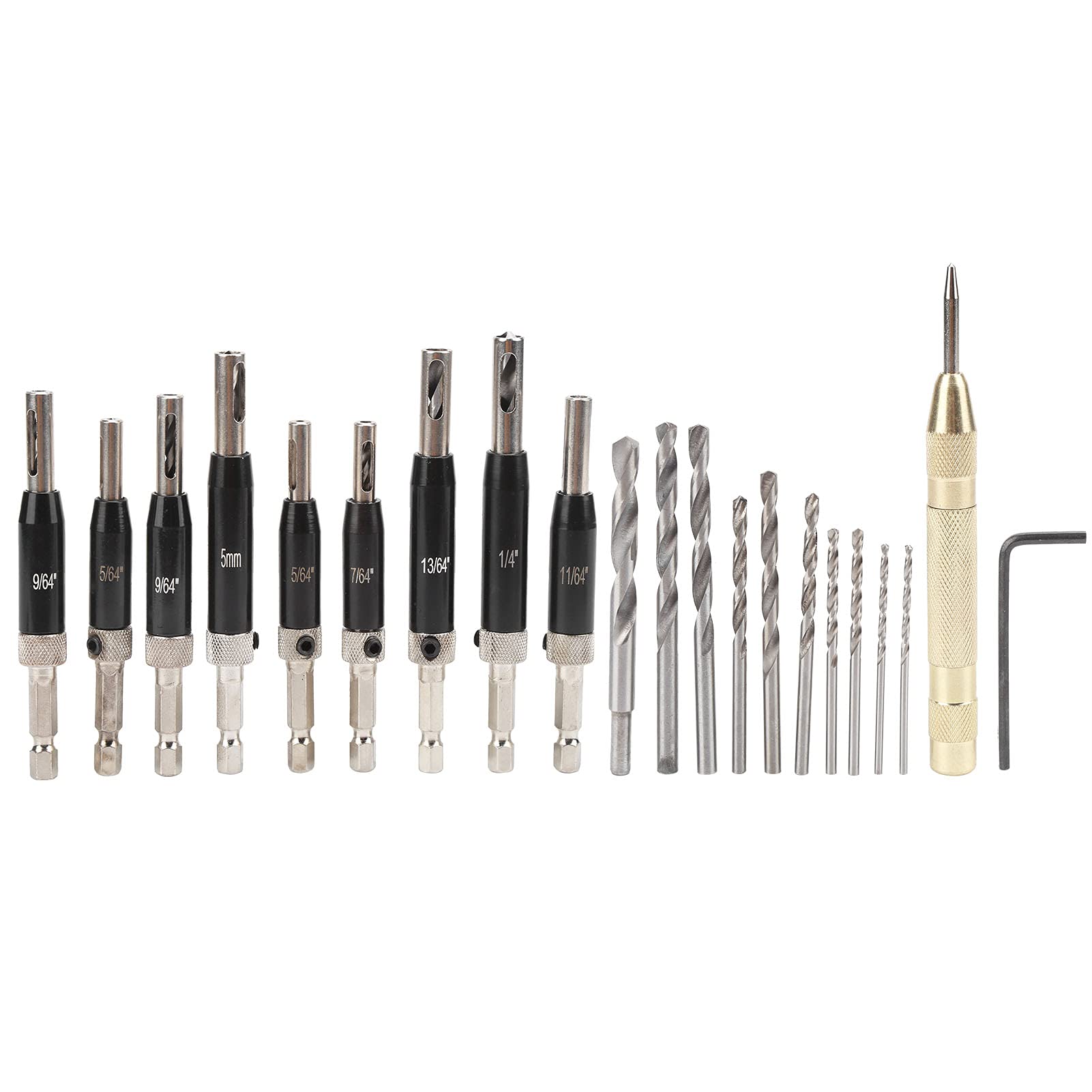 Hinge Tapper Forstner Drill Bits 22Pcs Self Centering Hinge Drill Bit SetSelf ...