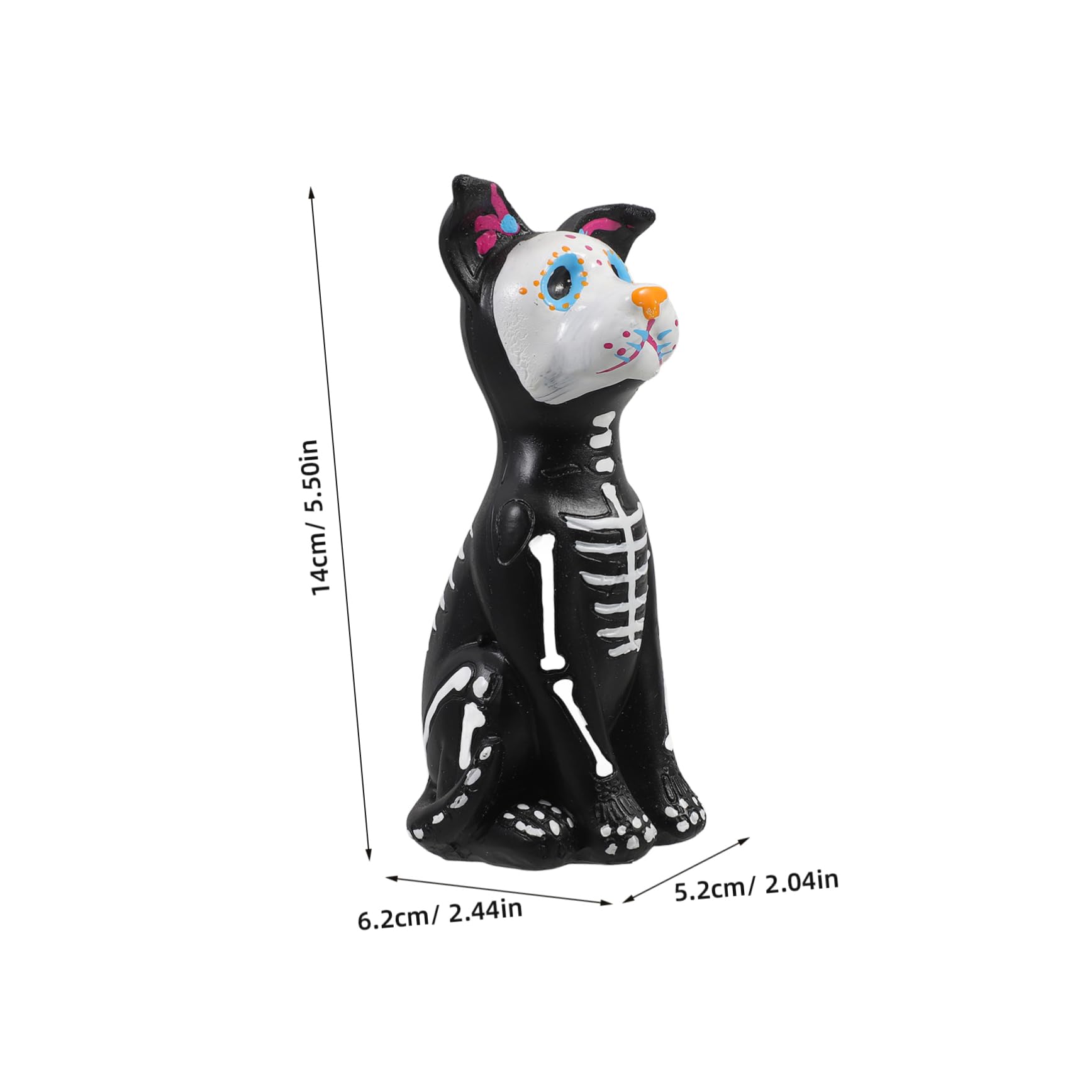 BESTonZON 5 Stück Halloween Resin Hund Statue Tierfigur für Tischdeko Leichter Handbemalter Party Dekoartikel Geeignet für Innen und Außendekoration Kreatives Foto Accessoire