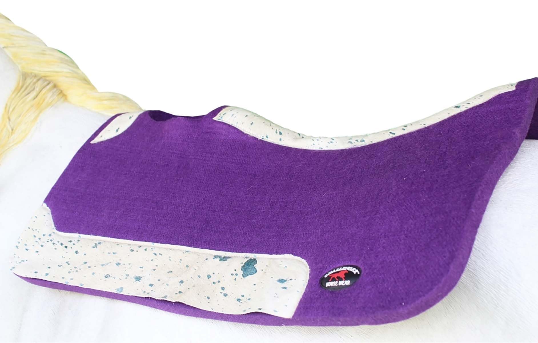 CHALLENGER Horse 39232PR - Sottosella terapeutica in feltro di lana, 81 x 76 cm, colore: Viola