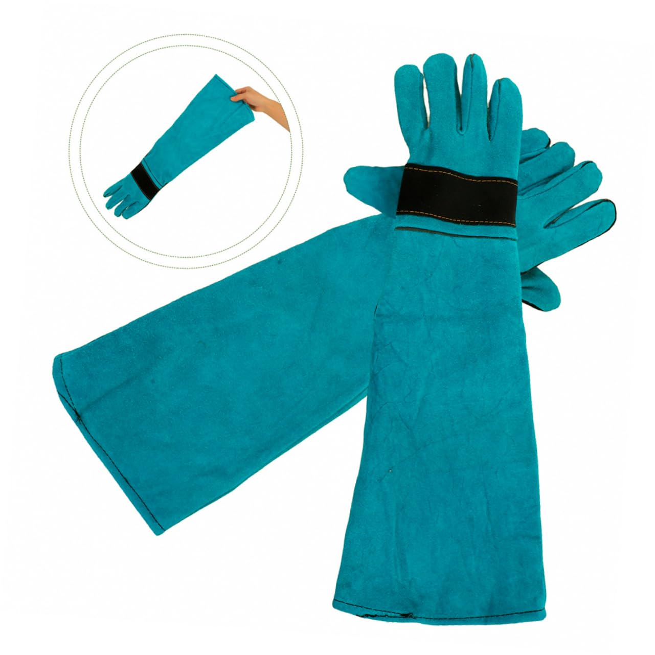 Cuir Synthétique Moufles Ergonomiques, Anti-morsure, pour Chien et Chat