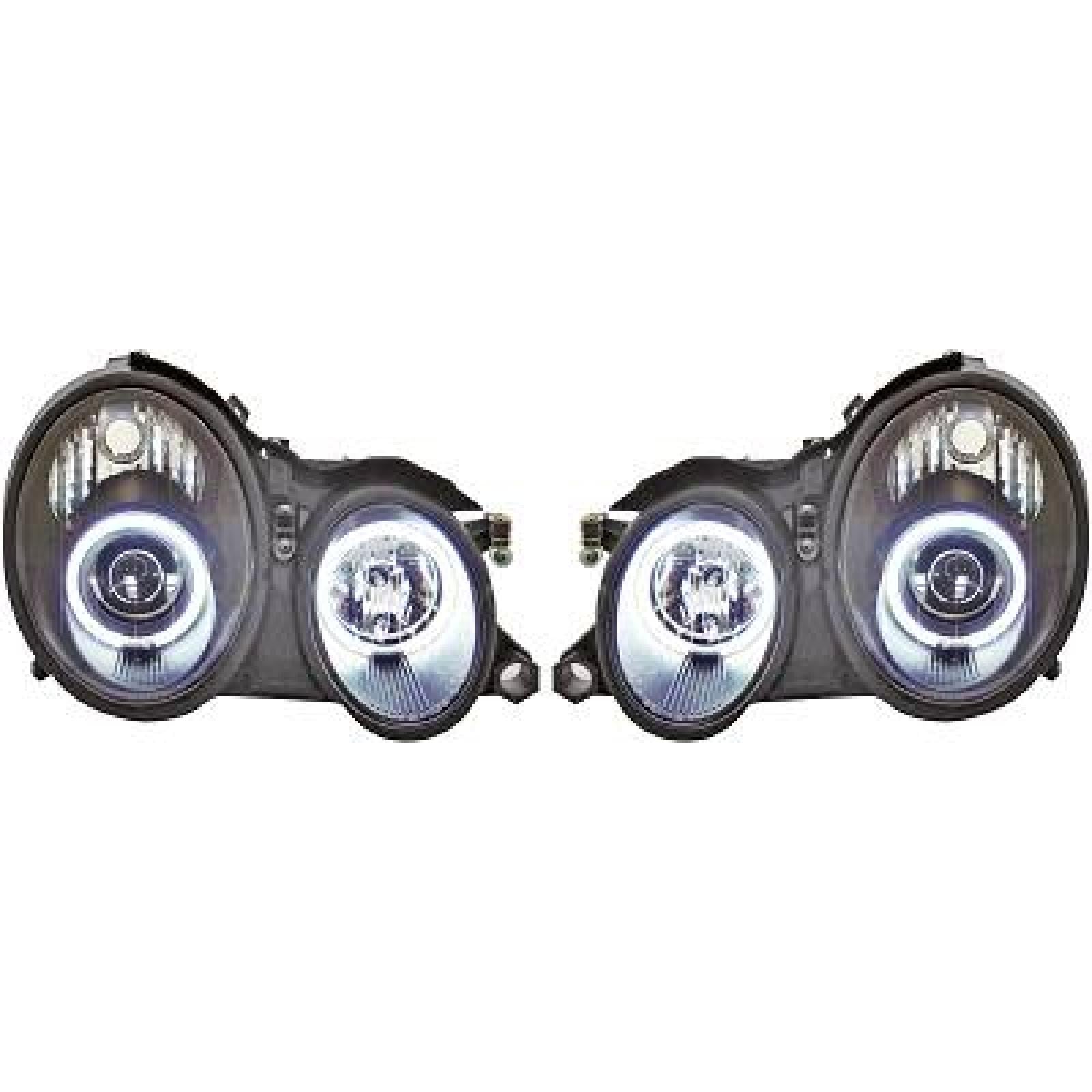 Juego de faros delanteros compatible con Mercedes-Benz CLK H1 1998-2002