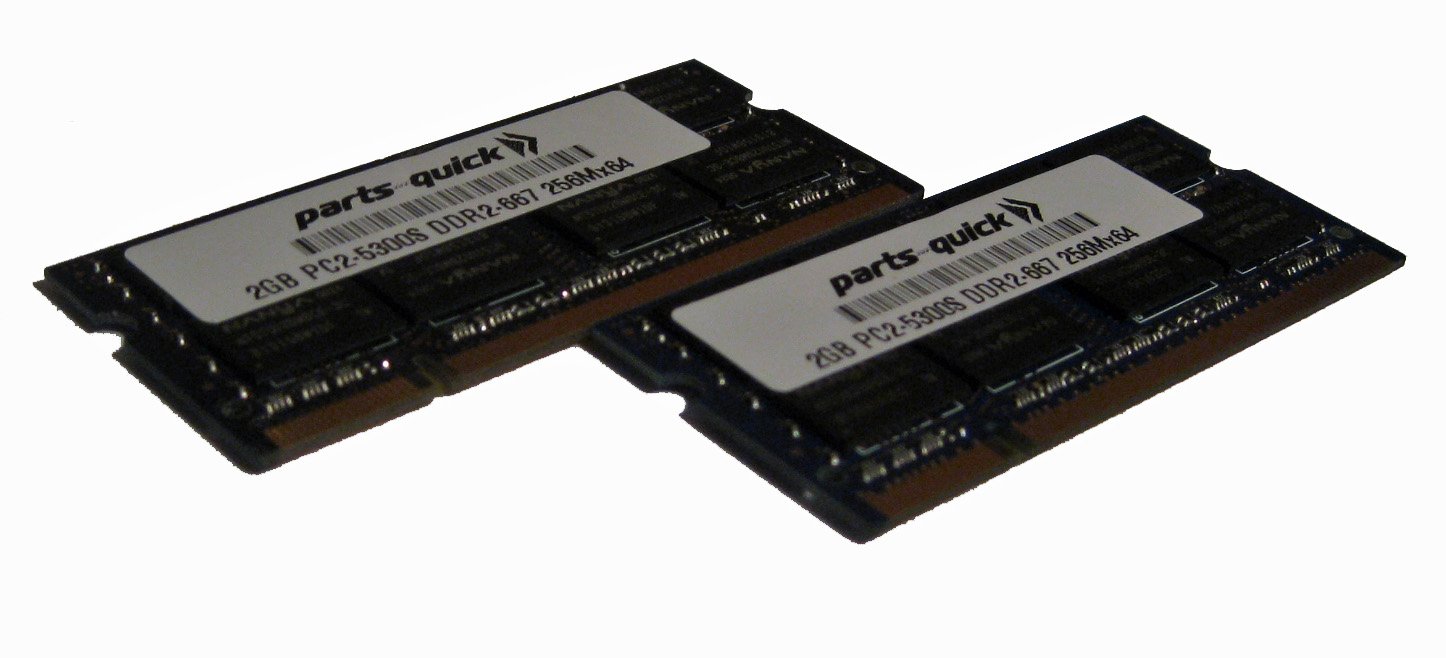 parts-quick 4GB 2 X 2GB DDR2 Compatible Memory for Apple MacBook