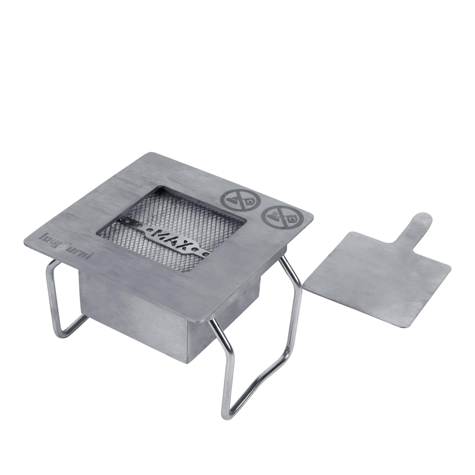 Tabletop Fire Pit for Indoor and Outdoor,Table Fireplace, Bio Ethanol Fireplace,Small Foldable Bio Ethanol Burner in Stainless Steel,0.5 Litre Capacity,15cm