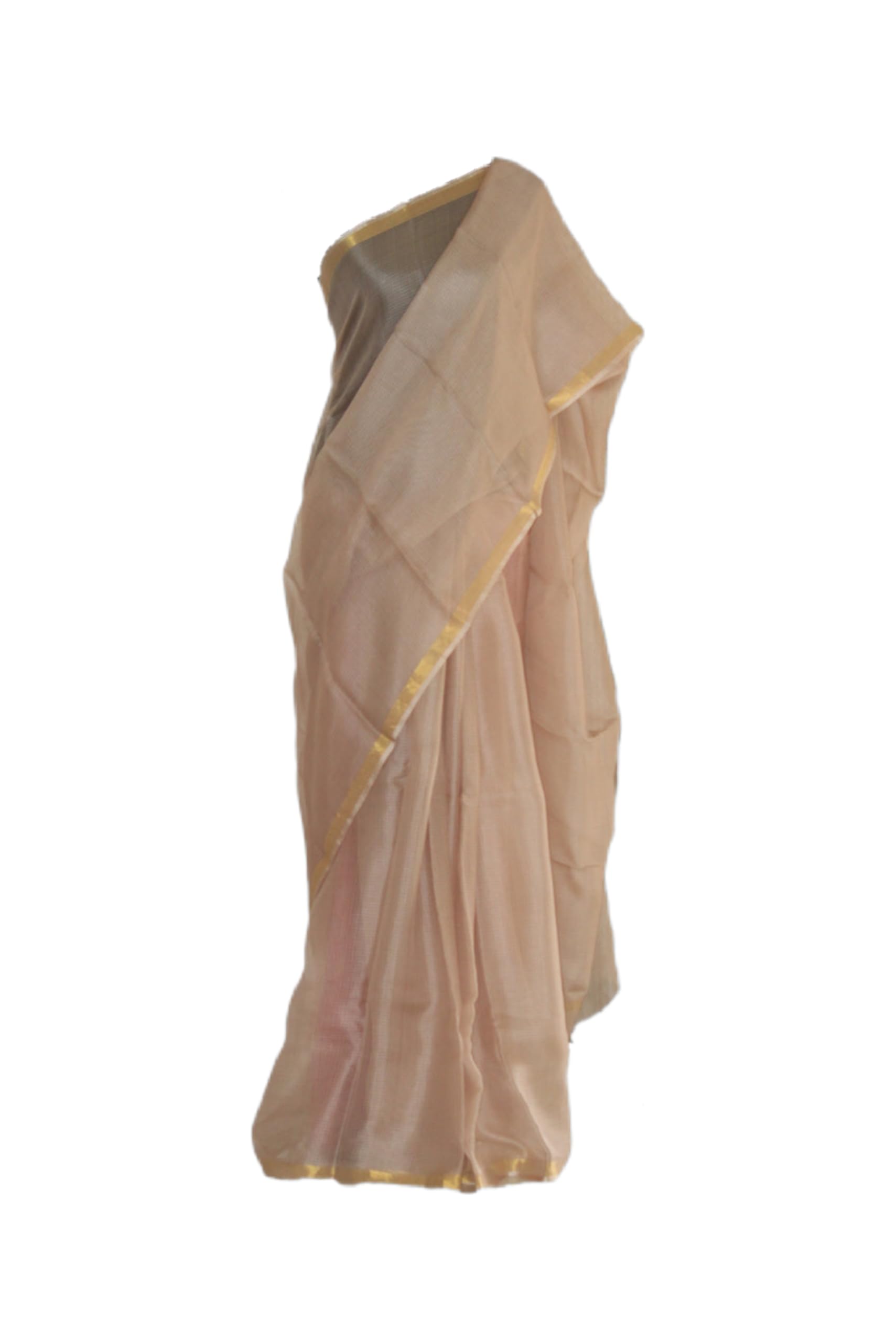 Women's Handwoven Small Zari Border Kota Doria Silk Saree | Elegant Mini Checks Design With Rich Pallu & Knot | With Running Blouse_0.9m-image-13