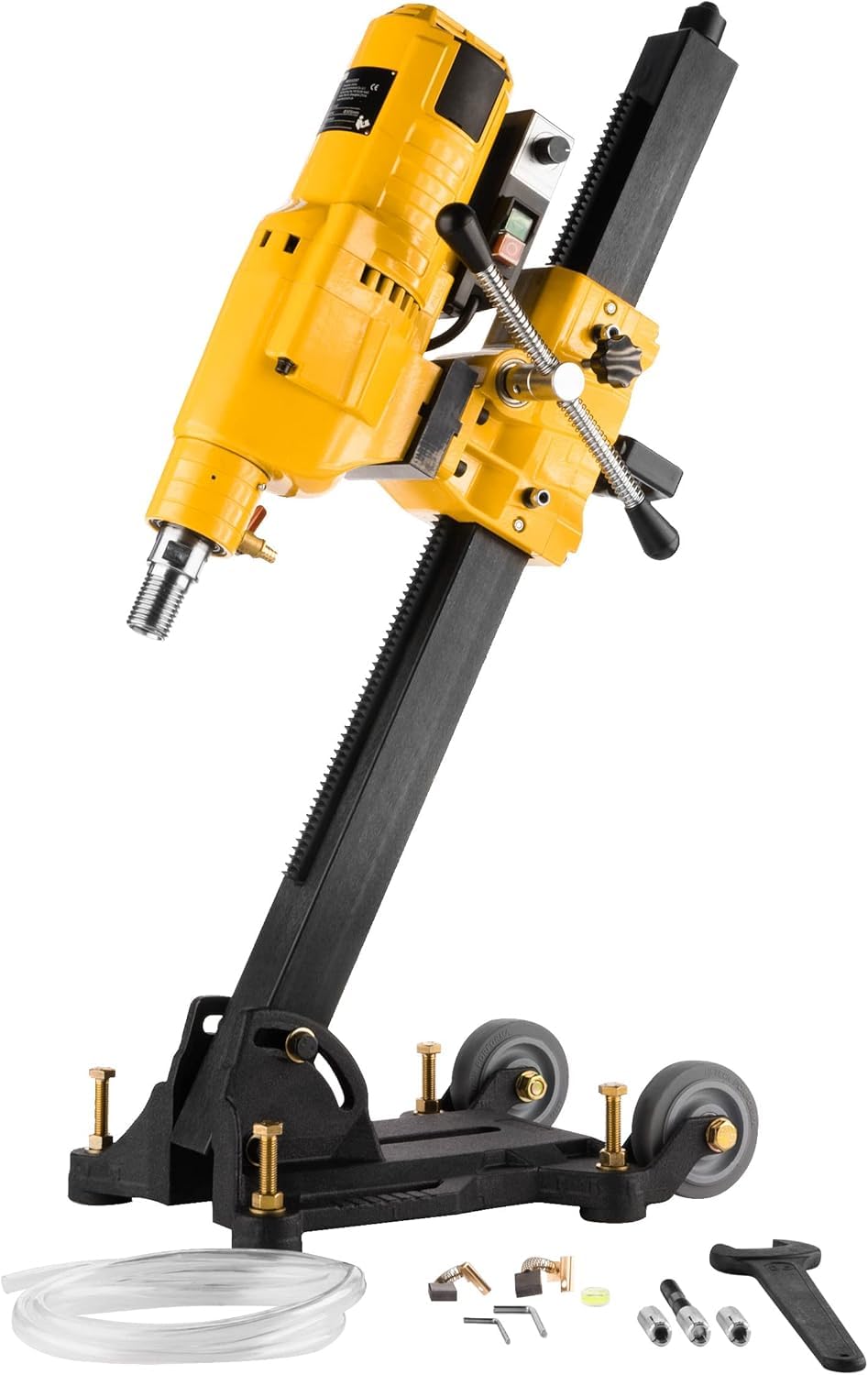 Kernbohrgerät 4350 W neigbarer Kernbohrständer mit Transportrollen Diamant Kernbohrmaschine 760 U/min 230 V PRCD-Schutzschalter Nass Trockenbohrungen