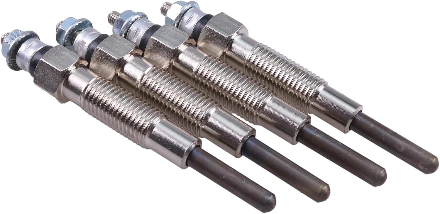 FridayParts 4Pcs Glow Plug 32A66-03100 32A6603100 Compatible for Mitsubishi S4L S4L2 Caterpillar CAT 3044C-T Engine Replacement