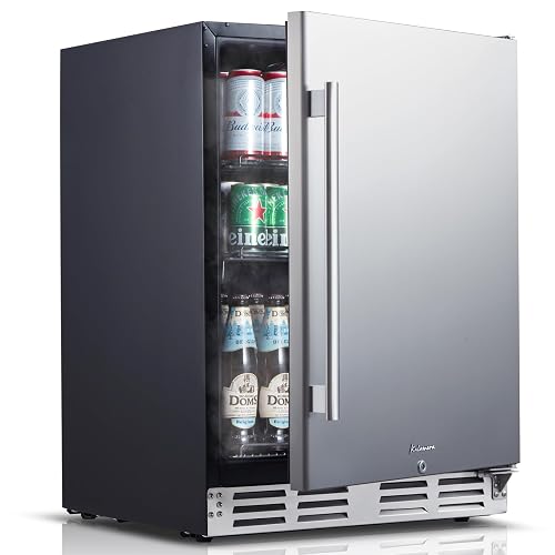 Kalamera 24 inch Stainless Steel Beverage Refrigerator Outdoor Mini Fridge
