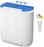 VCJ Portable Washing Machine, Twin Tub Washing Machine Laundry Compact Washer spinner Combo with 14lbs capacity, 9Lbs Washer and 5Lbs Spinner dryer for Apartments RVs and Dorms