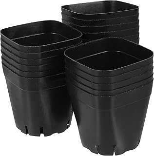 Cabilock 100 peças de vasos de plástico com drenagem, vaso de flores, vasos de plantas, vasos de suculentas para plantas internas, flores, ervas, folhagem, plantas