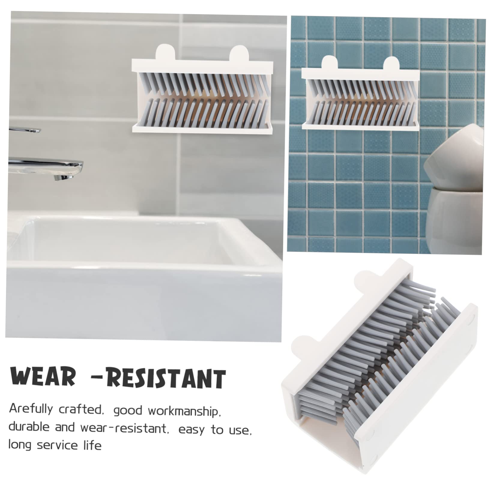 DOITOOL 3st Haarfänger Haare Im Badezimmer Wiederverwendbares Haar Wandmontierter Haarsammler Badewanne Haarablauffänger Duschzubehör Duschabflusssieb Duschkopf Weiß Kieselgel Luft