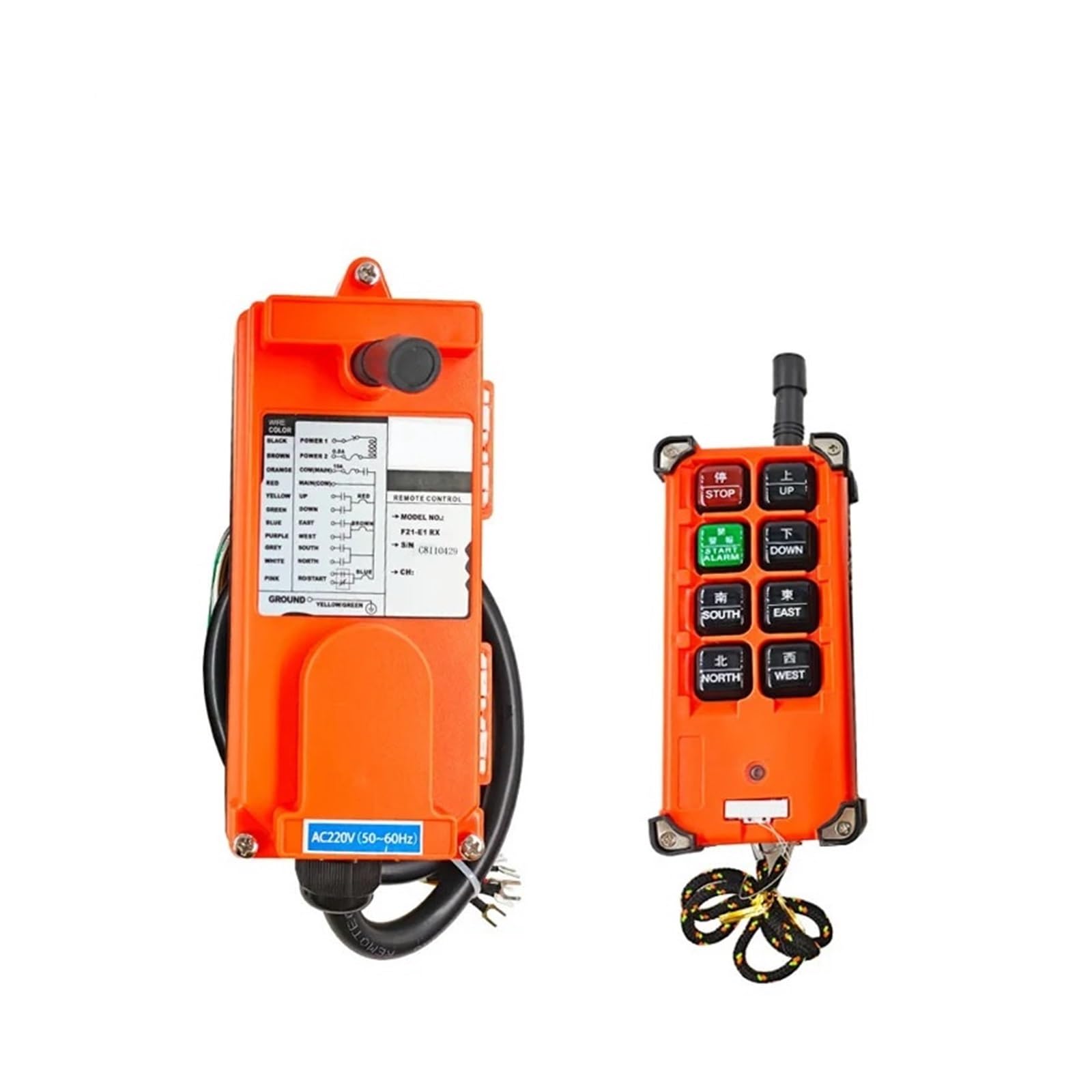 JVDDI F21-E1B Lifting Motor Industrial Remote Control Button Crane Remote Control and Receiver Wireless 12/24/36/AC110/AC220(24)