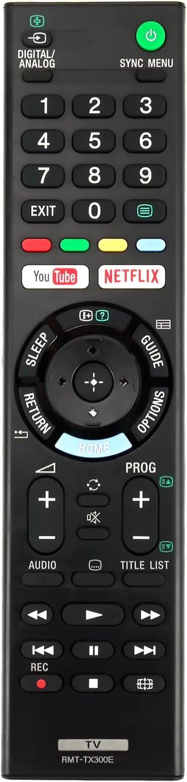 RMT-TX300E Replaced Remote fit for Sony TV KD-55X7000F KD-43X7000F KD-49X7000F KDL-43W660F KD-65X7000F KD-43X7000E KD-49X7000E KD-55X7000E KD-65X7000E KDL-40W660E KDL-49W660E KDL-32W660E KD-60X6700E