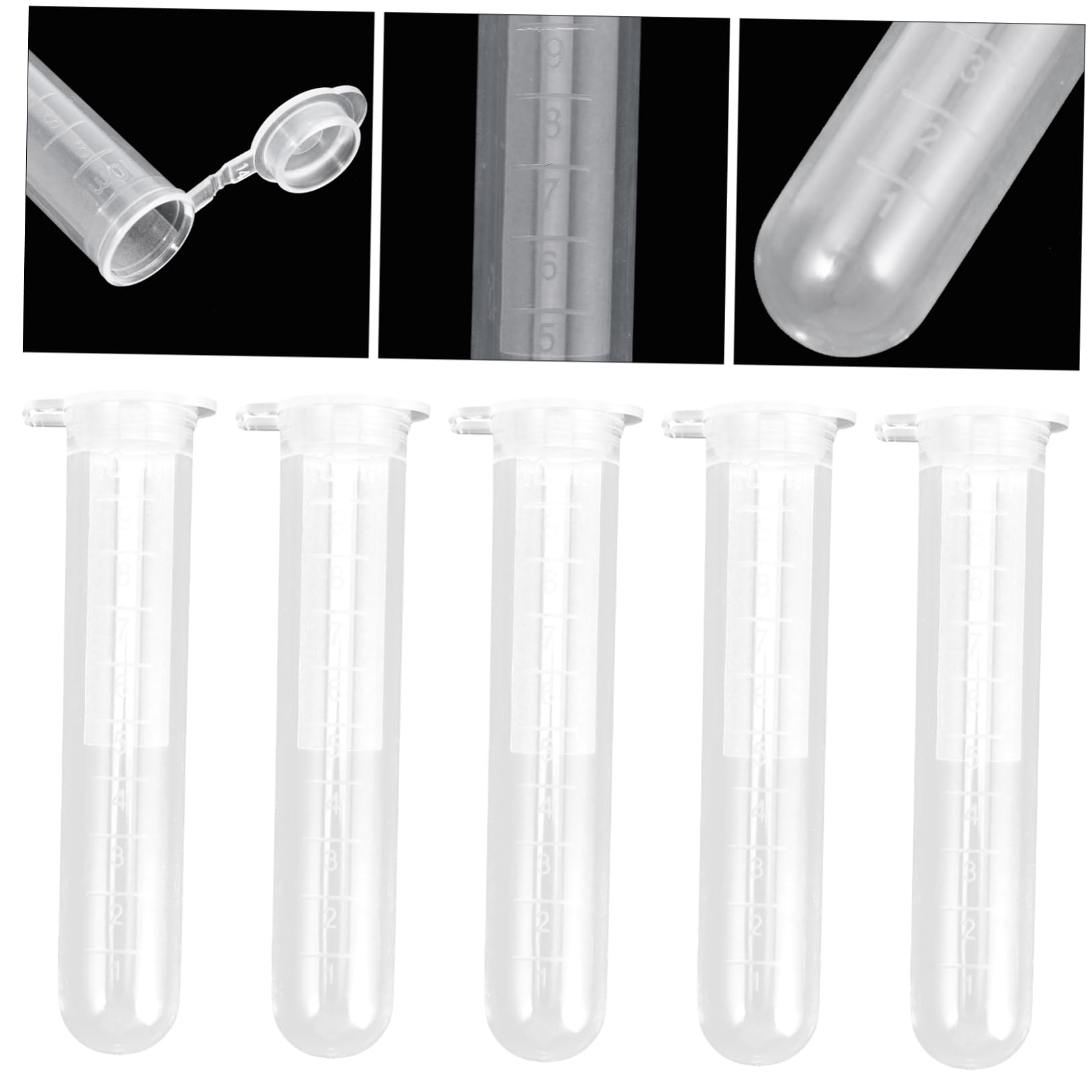 VALICLUD 200 Provette Centrifuga in Plastica da 10ml Scala Graduata per Esperimenti Scientifici, Confezione da 200 Pezzi per Biochimica e Analisi di Campioni