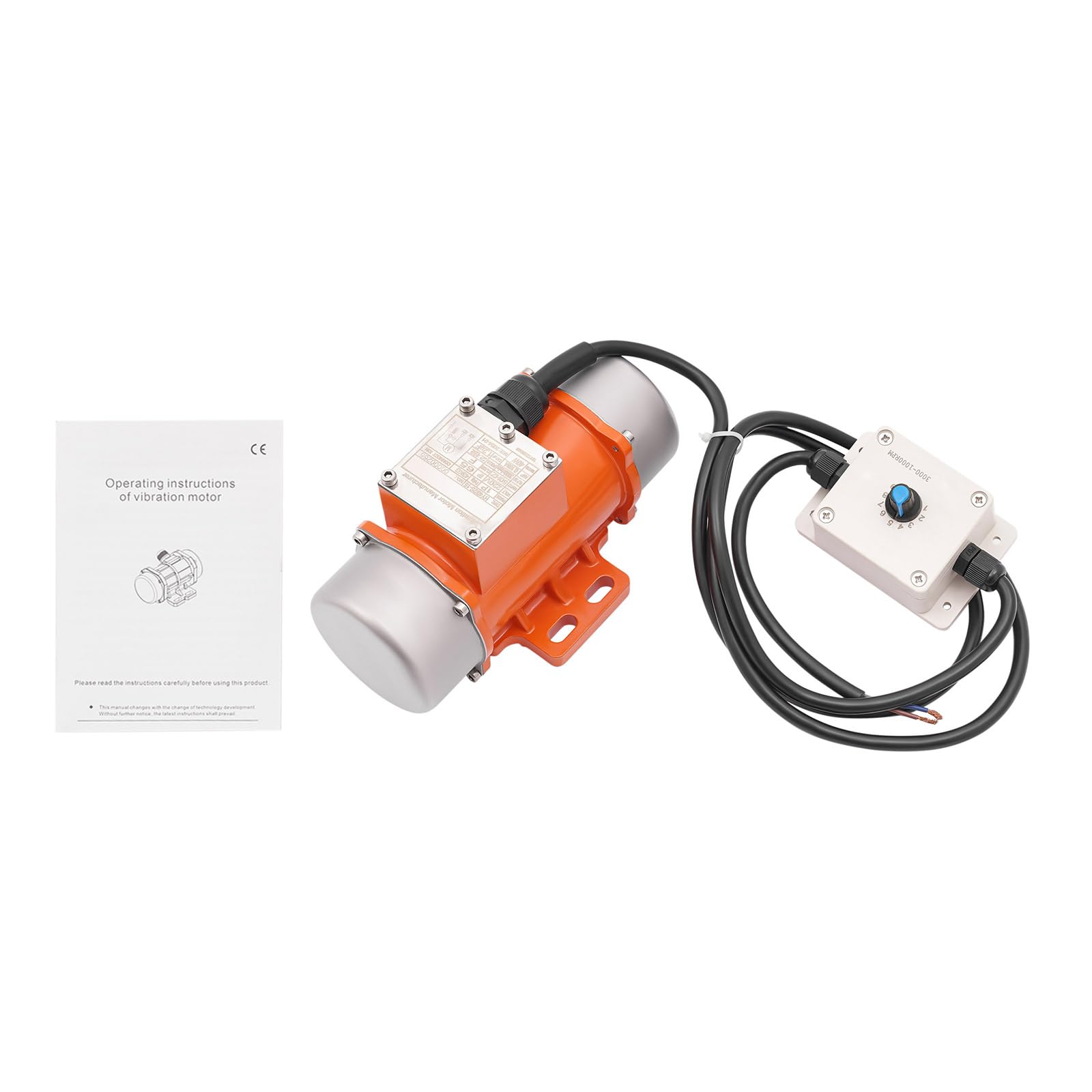 AC Vibrationsmotor mit Drehzahlregler 40/50/60W 50Hz Vibrator Vibration Motor 1P Asynchroner Elektro Vibrierend Motor 1000~3000U/min 9 Gänge Mehrzweckmotor, für Metallurgie, Kohle usw (HY-40/2S-15)
