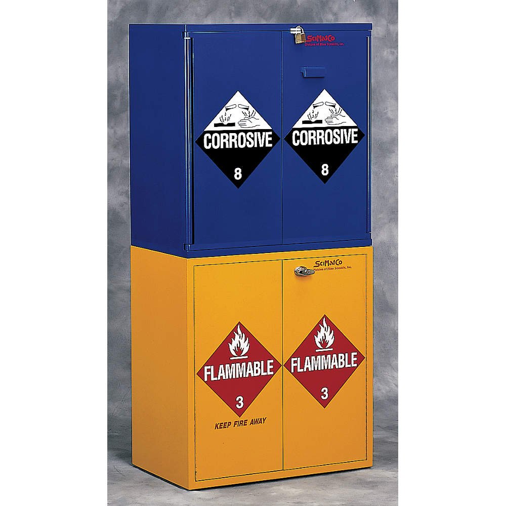 SciMatCo SC8080 Flammable Storage Cabinet, 22 gallon capacity, manual-latching door
