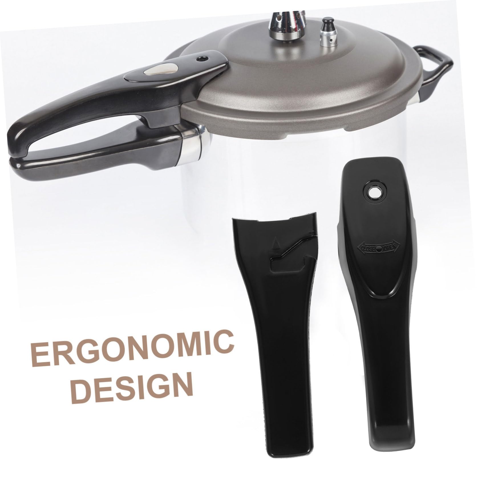 Cabilock 3 Pares Mango de Tirador Cocina Mango Duradero Mango de la sartén a presión Mango de Utensilios de Cocina de Repuesto empuñadura Juego de ollas Asas de Cocina WPC