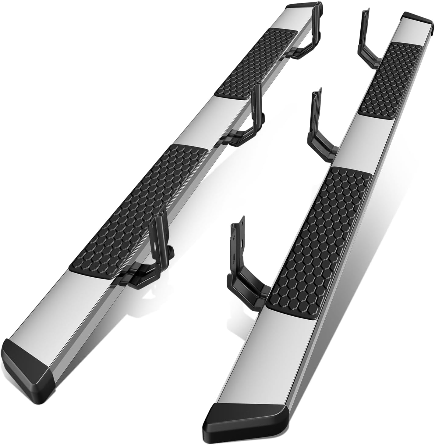 Auto Dynasty Running Boards Compatible with 1999-2016 Ford F250 F350 F450 F550 Super Duty Crew Cab, Stainless Steel Side Step Rail Nerf Bar, 5.5 Inches Step Bars, Polished Chrome