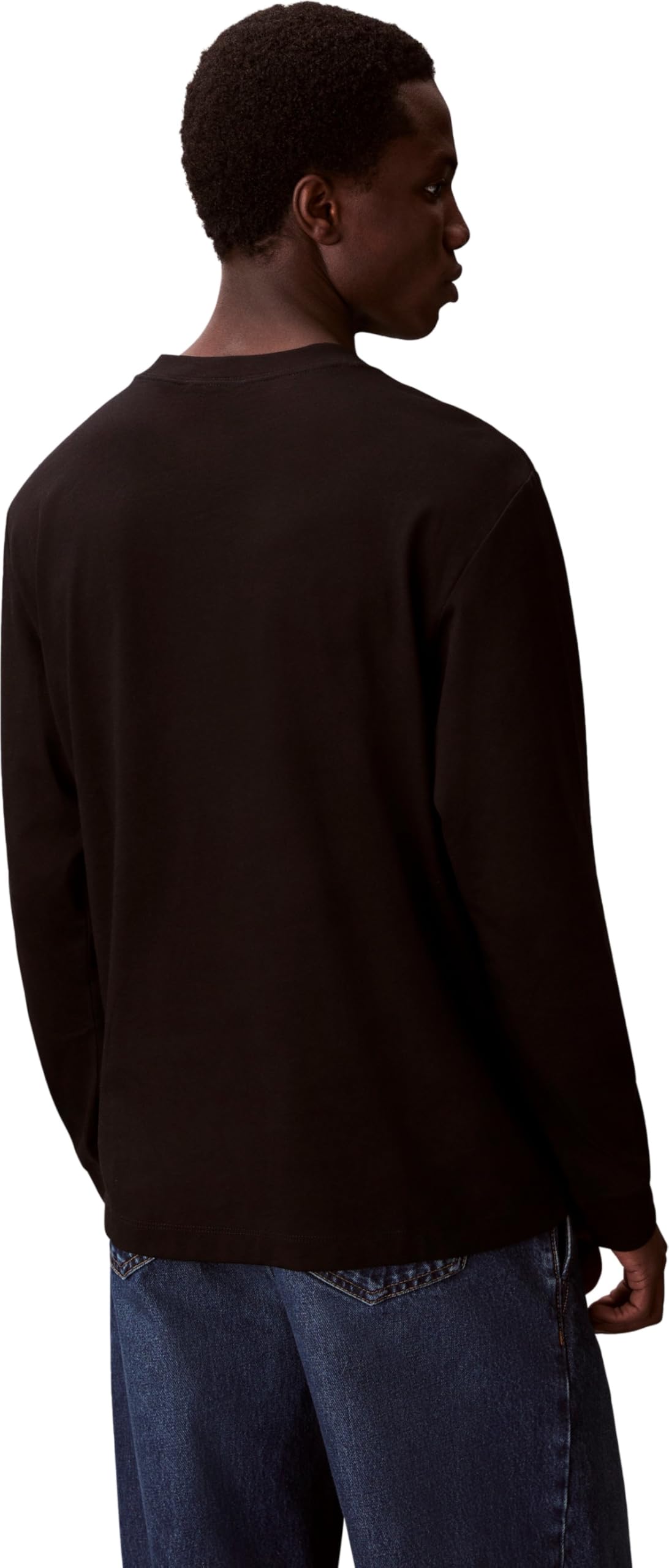 Calvin Klein LS Easy Monogram tee Lv04rd247g Camisetas Hombre (Pack de 1)